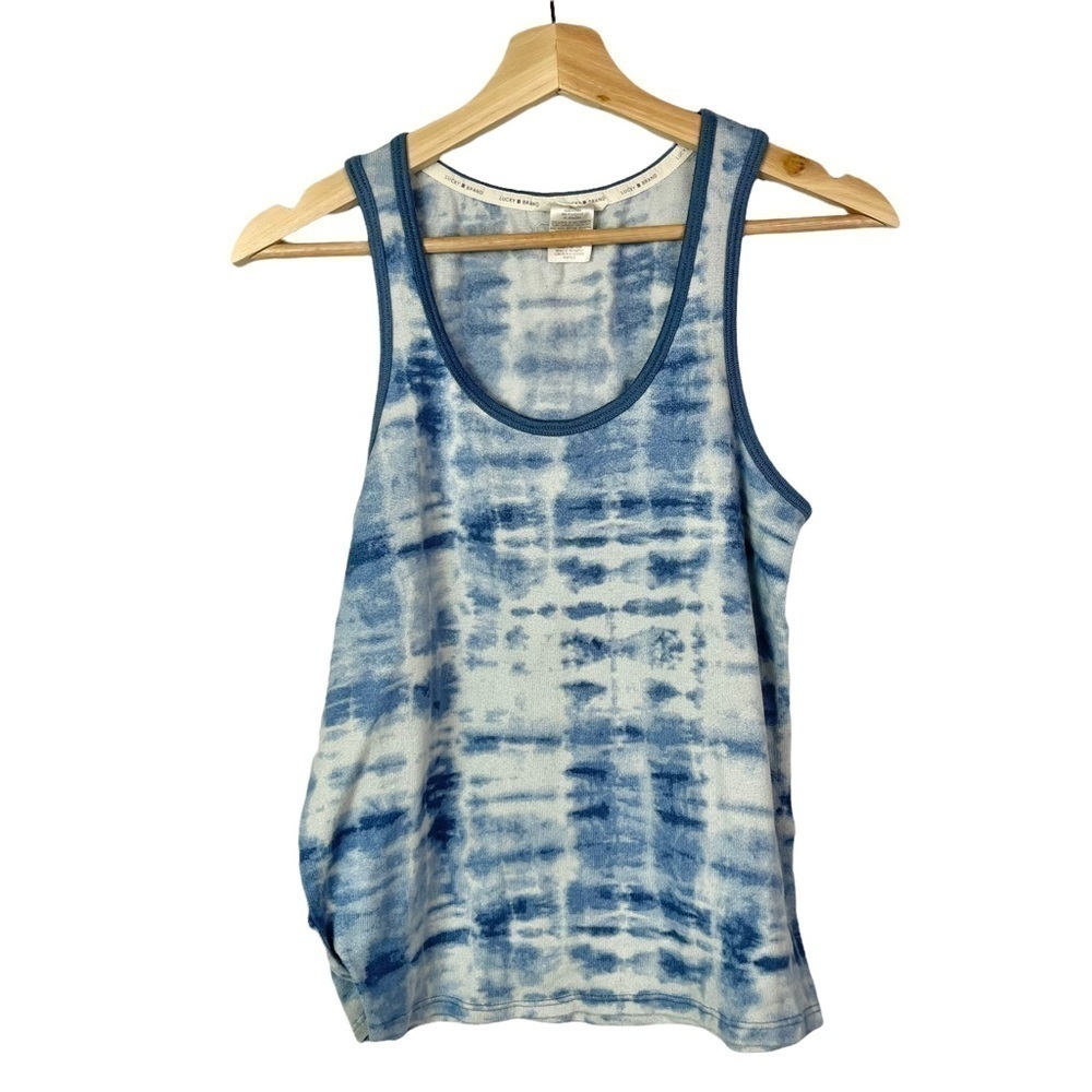 Lucky Brand Blue Tie Dye Short & Tank Sleep Pajama Set S‎